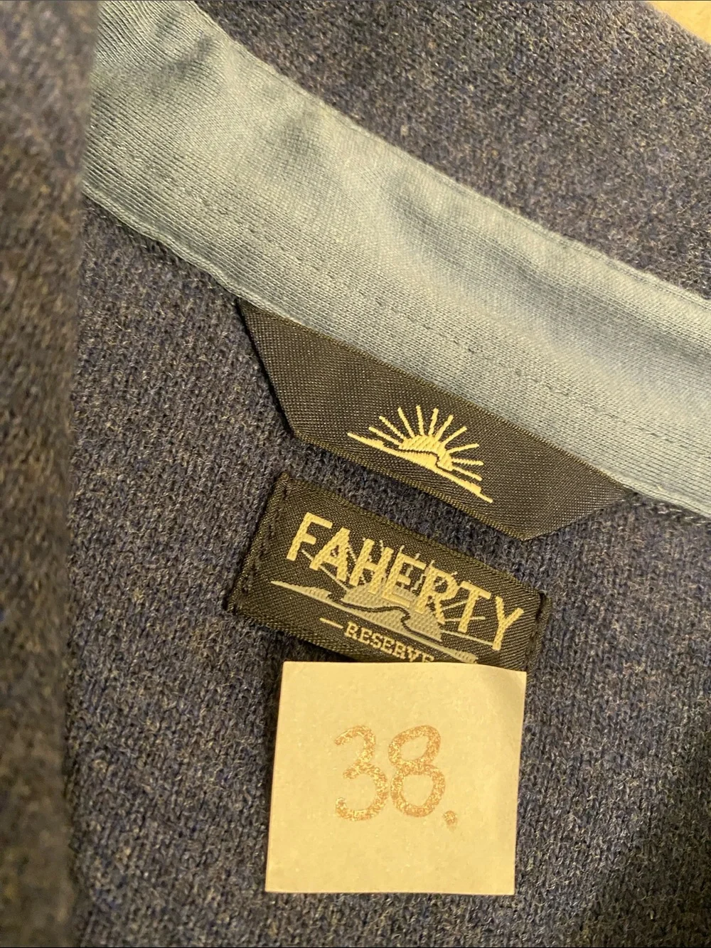 Faherty Inlet Navy Night Mélange Knit CPO Shirt Jacket $198. Size XL